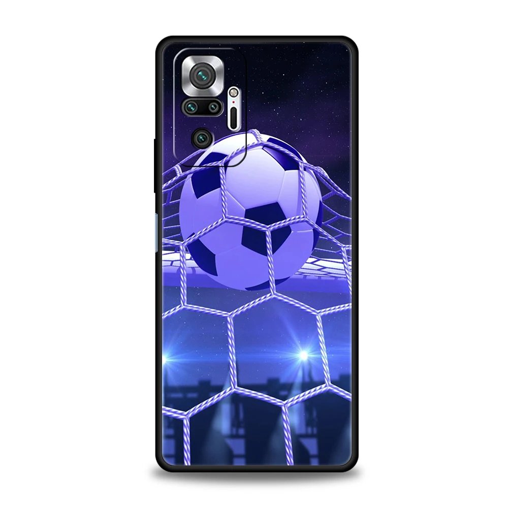 Funda de teléfono deportiva de fútbol para Redmi 13C 10C Note 13 12 10 11 Pro Plus 7 8T K40 K50 Gaming Pro Plus, carcasa suave, bolsas