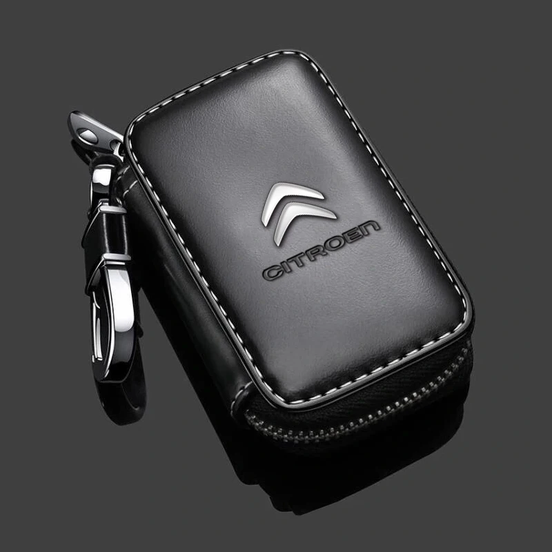 Leather Car Key Holder Car Keychain Bag Organizer Car Key Case for Citroen C4 C3 C5 C1 C2 Berlingo C-Elysee C4-Picasso