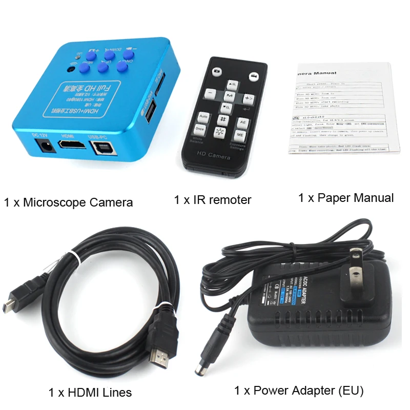 HDMI USB digital microscope for electronic soldering 130X 1080P microscope camera USB LED Ring Light professional Phone repair