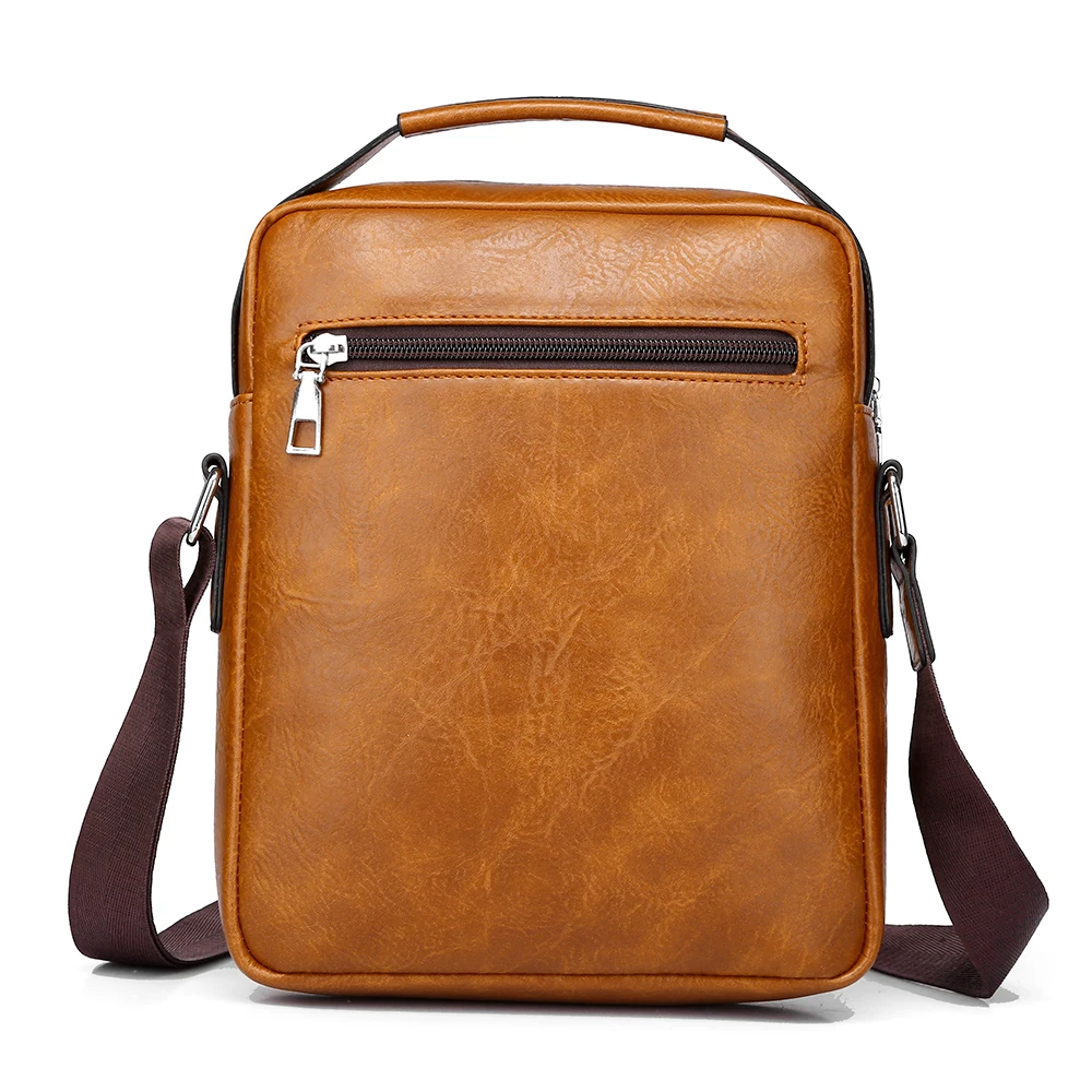 حقيبة كروس رجالية مقاومة للماء للسفر والتنقل في الأعمال التجارية - حقيبة ذات سعة كبيرة مضادة للسرقة من جلد البولي يوريثان