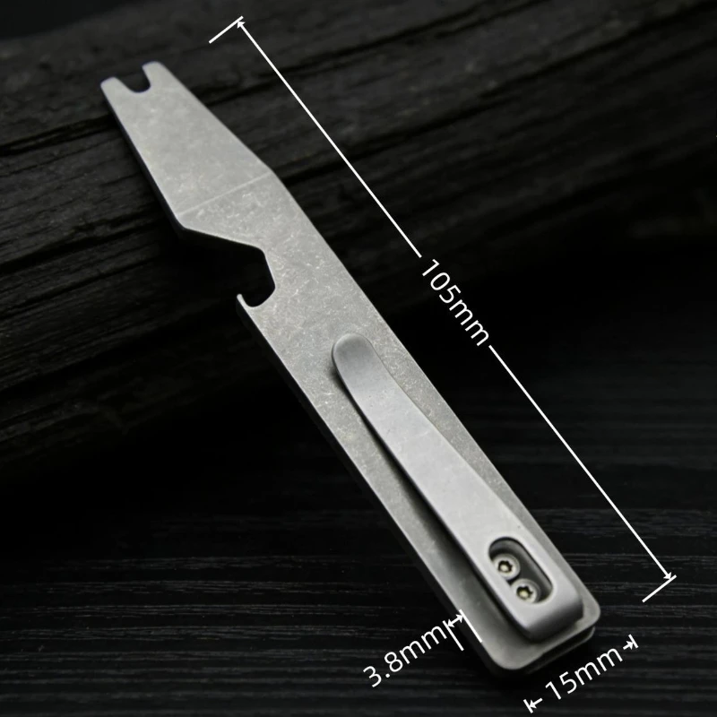 Titanium Pry Bar EDC Multi Tool Bottle Opener Screwdriver Keychain Wrench for Camping Hiking Survival Gear view 6