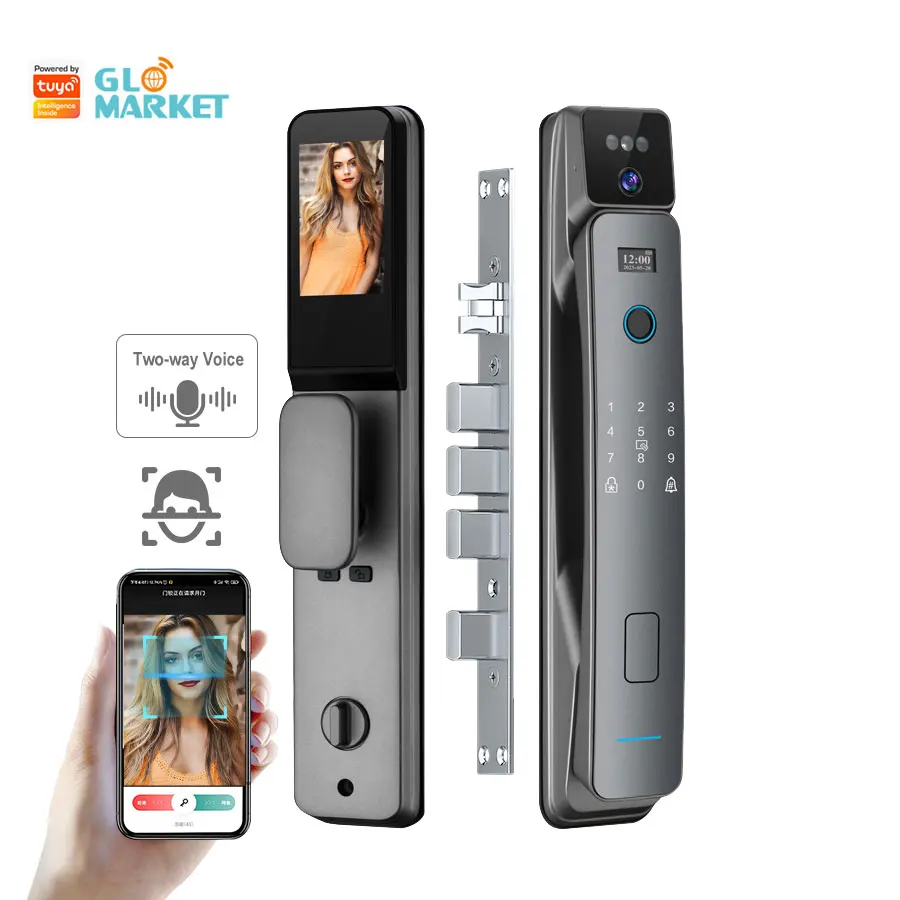 Face Digital Fingerprint Biometric Smart Lock With Wifi Rfid Ic Card App Home Security Door Lock Smart Lock