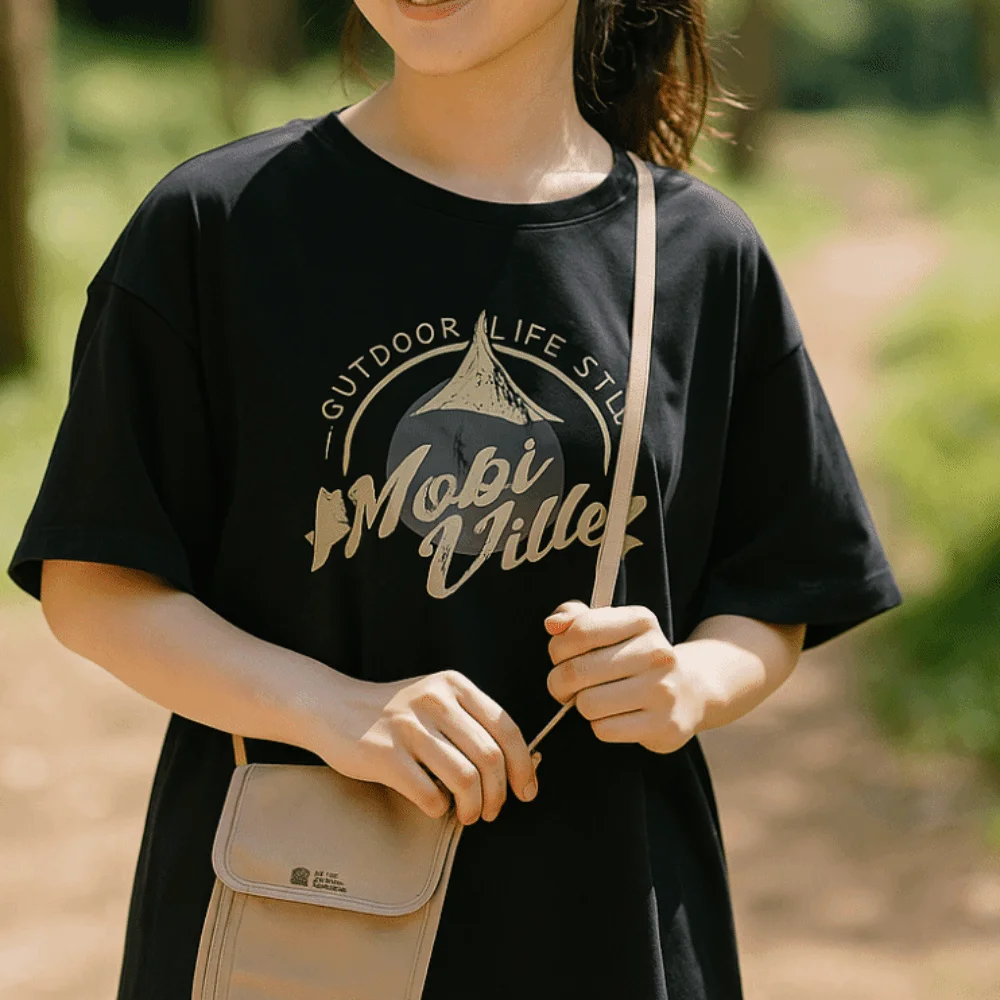 

Lightweight Travel Document Bag ingle Shoulder Neck Wallet Mobile Phone Storage Compact Versatile Use Waterproof Bag Card Holder