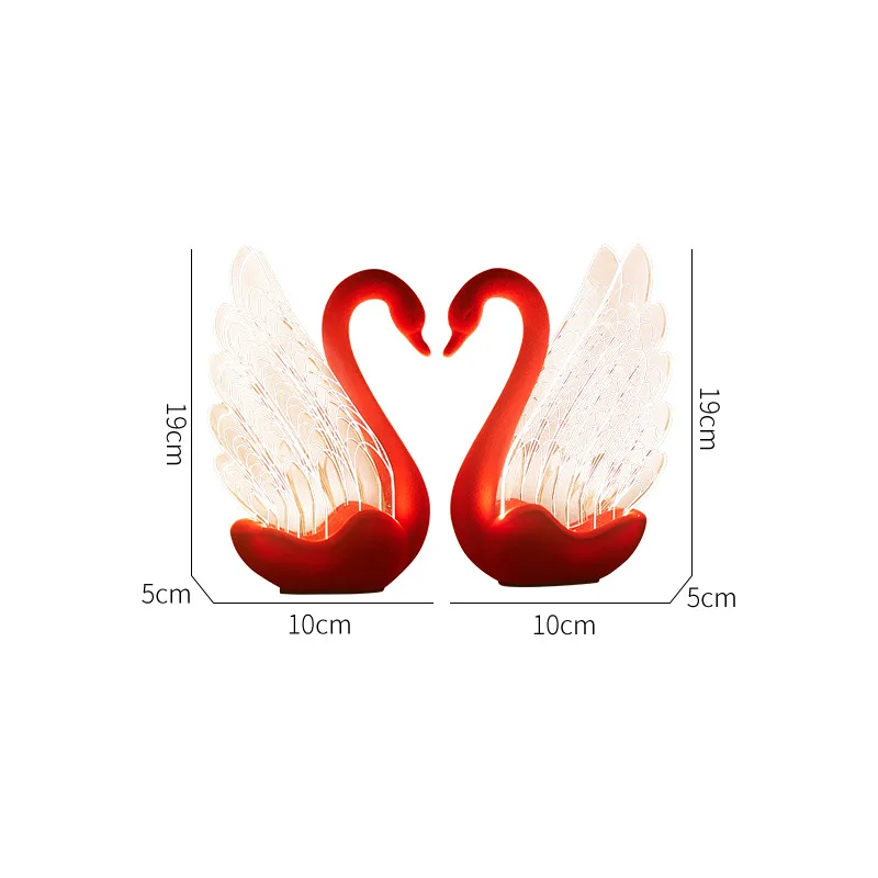 

Festive acrylic swan, tabletop small ornament