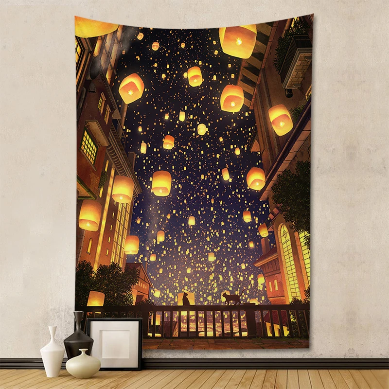 Tapestry anime room decoration home art indoor scene hanging wall background cloth