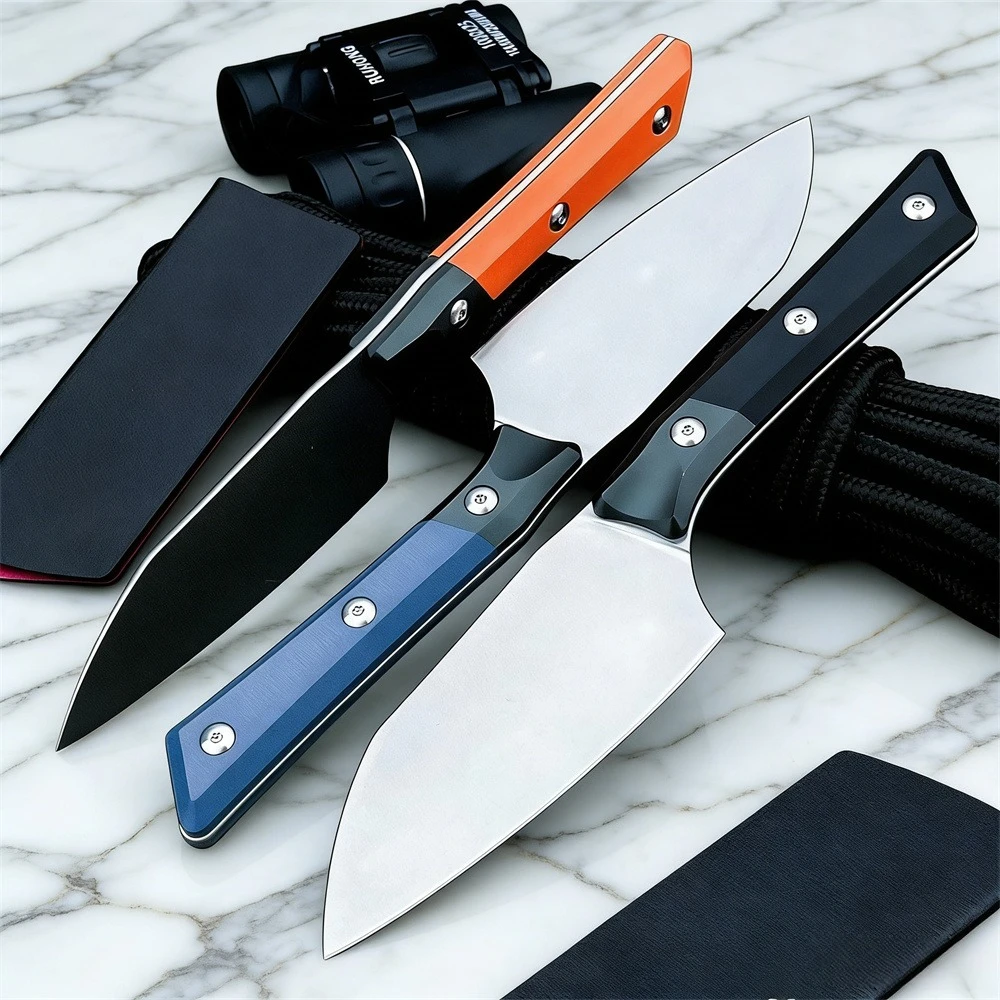 Nowy nóż ze stałym ostrzem D2, – Hunting Camp Outdoor Kitchen recenzja i cena