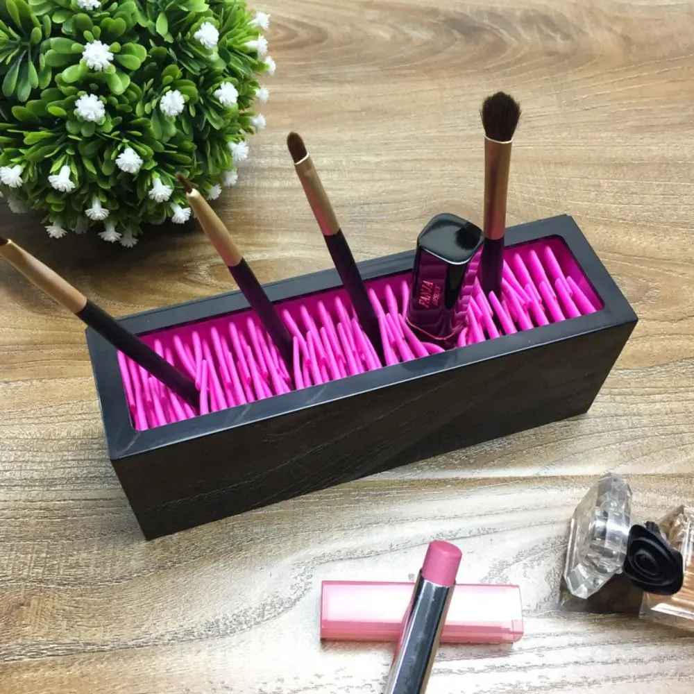 

Creative Makeup Brushes Holder Sturdy Non-slip Cosmetic Brush Drying Rack Large Capacity Compact Toothbrush Drying Shelf