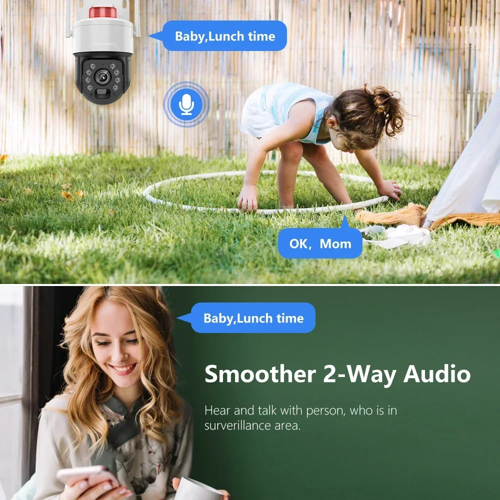 

Умная камера Tuya 5 МП с 30-кратным оптическим зумом, 4G, IP66, аккумулятор 15000 мАч, солнечная панель 8 Вт, ИК ночное видение, PTZ, автотрекинг, видеонаблюдение