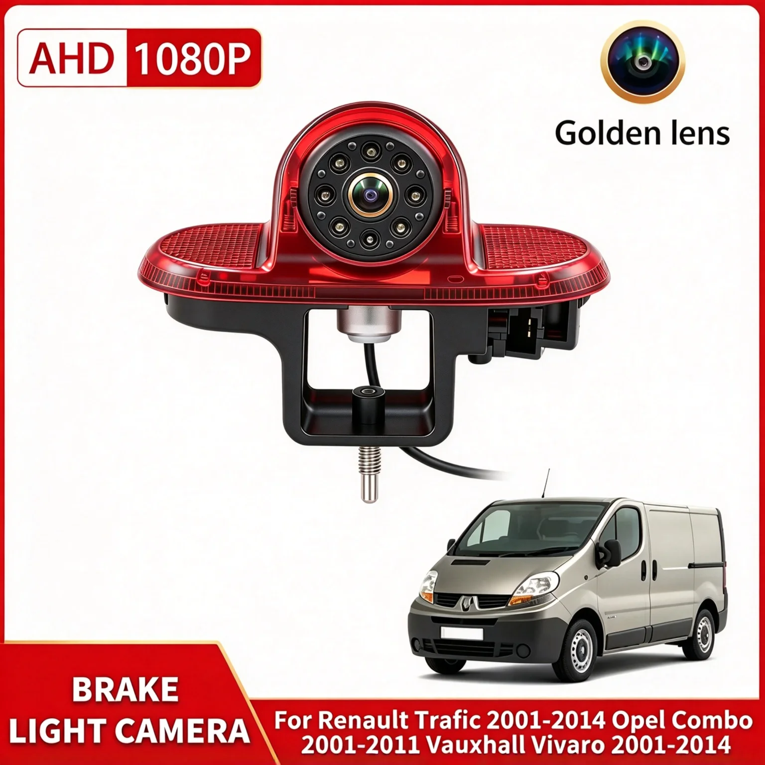 AHD 1080P Camera Car Accessories Reverse Rear View for Renault Trafic 2001-2014 Opel Combo 2001-2011 Vauxhall Vivaro Brake