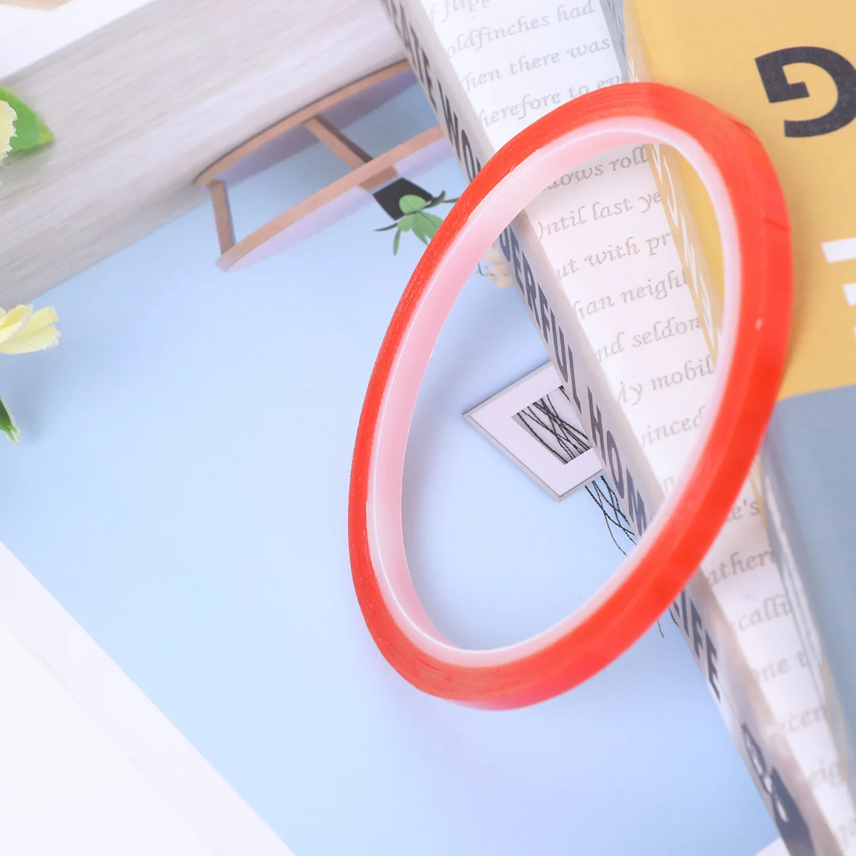 Cinta adhesiva de doble cara transparente de 5 mm y 5 m resistente al calor resistente al agua para protector de pantalla de teléfono móvil