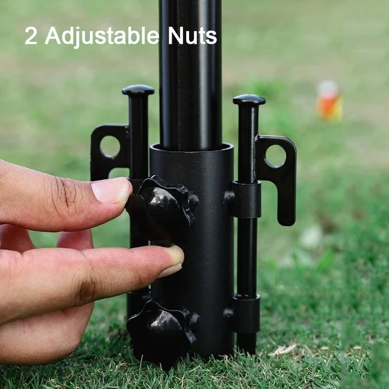 2pcs Adjustable Tent Pole Stabilizer - Durable Ground Nail Accessories for Outdoor Camping, Fishing & Beach Shelters (Set of 2)