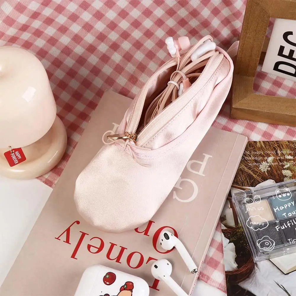 大容量バレエシューズ鉛筆ケース化粧バッグかわいいデザインバレリーナ鉛筆バッグデスクトップオーガナイザー学校筆箱