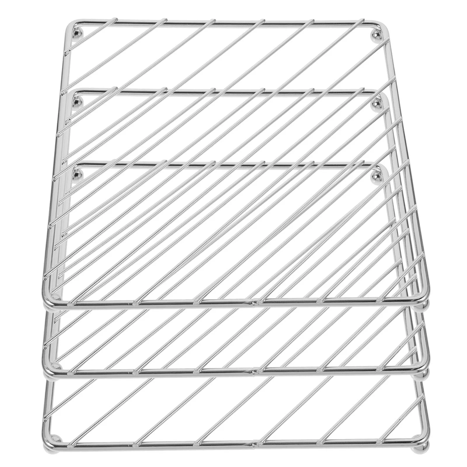 

3Pcs Iron Square Heat Insulation Mat Anti Slip Anti Scald Pot Holder for Kitchen Dining Table Metal Placemat Heat Resistant Pot