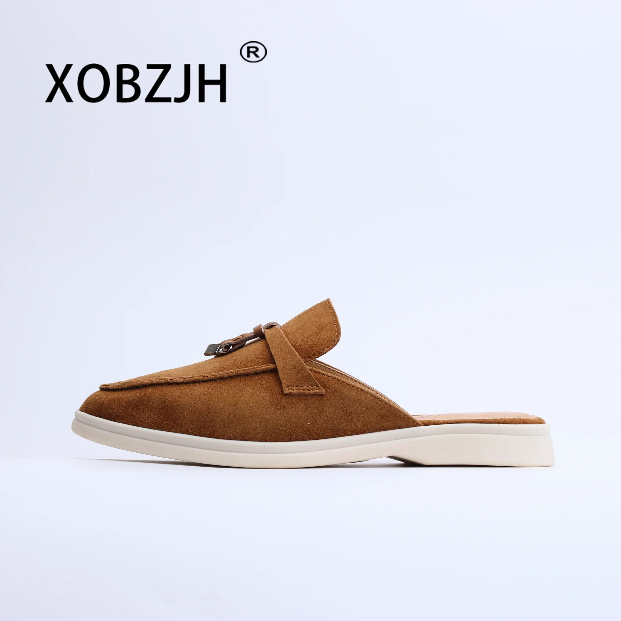 No Logo-Luxury Designer Tassel Suede Leather Loafers for Women 2025 Slip On Slippers Flat Shoes Work Walking Shoes High Quality