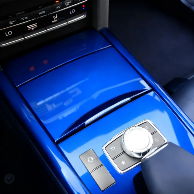Car Styling For Mercedes Benz E class W212 2013-2015 Sport Car multimedia Gear Shift Water cup panel Cover Sticker Interior Trim