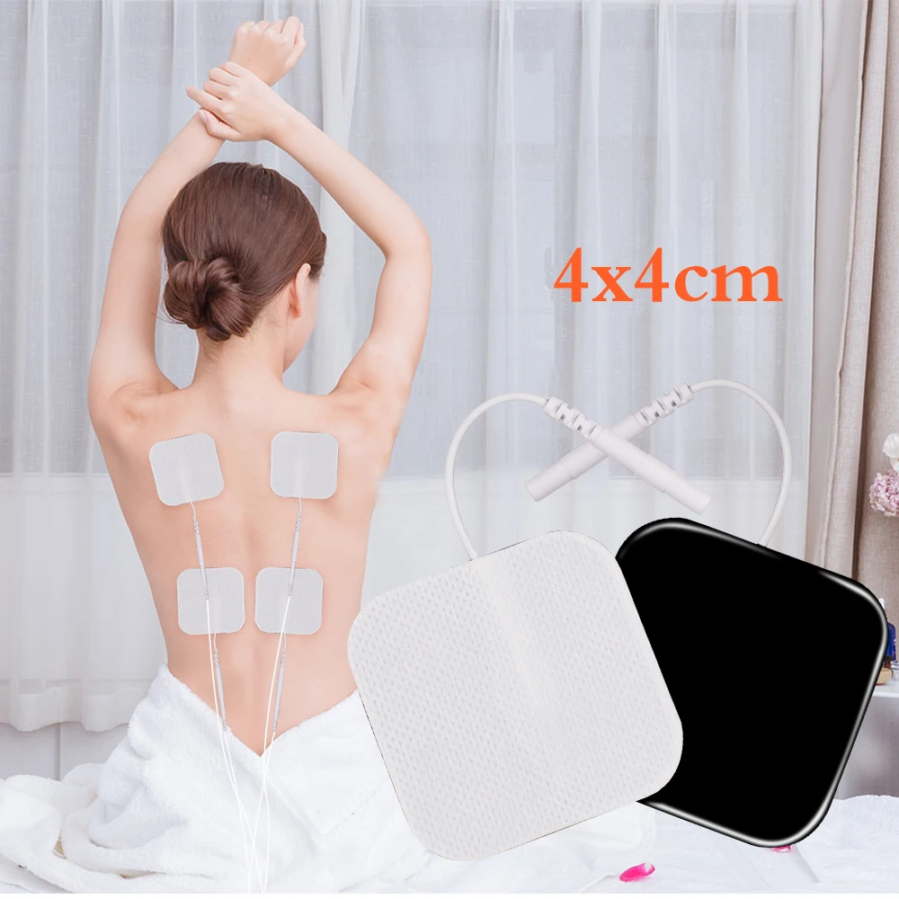 4x4cm Reusable Tens Acupuncture Electrode Pads Electrodes for Tens Digital Therapy Massager Physiotherapy Machine Massage Patch