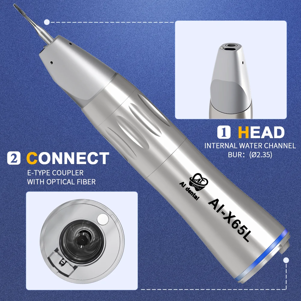 Dental Low Speed Handpiece Contra Angle With Optic Fiber AI X Series X95L/X25L/X15L/X65L