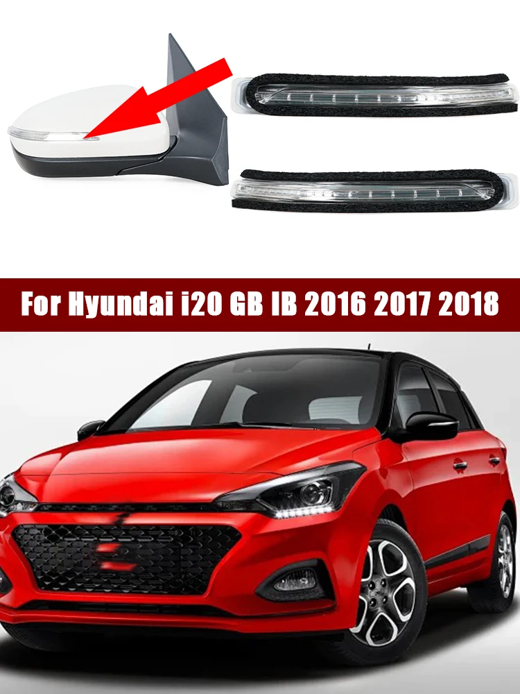Dla Hyundai i20 GB IB 2016 2017 2018 Samochód Zewnętrzne lusterko wsteczne Lusterko boczne Lampa kierunkowskazu LED 87624-C8000 — zdjęcie 2
