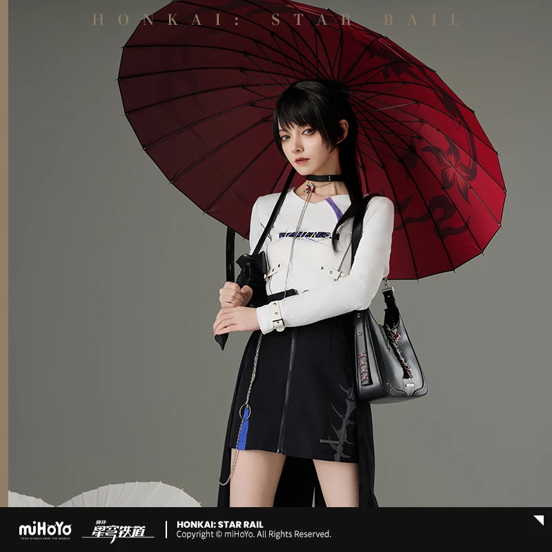 In Stock Official Honkai: Star Rail Acheron Long Handle Umbrella Large Rain Umbrella Anime Figure Game Toy Kids Halloween Gift