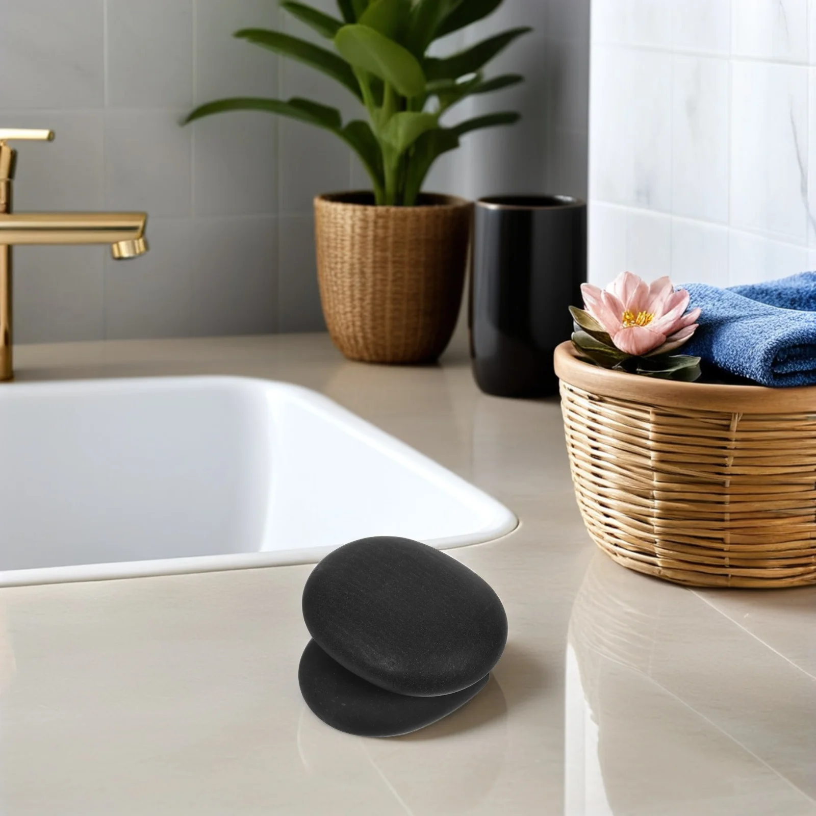 

2 шт., каменные иглы, горячие массажные камни, натуральные нагревательные спа-камни, эфирное масло, расслабляющий инструмент для спины, шеи, плеч, горячие массажные камни