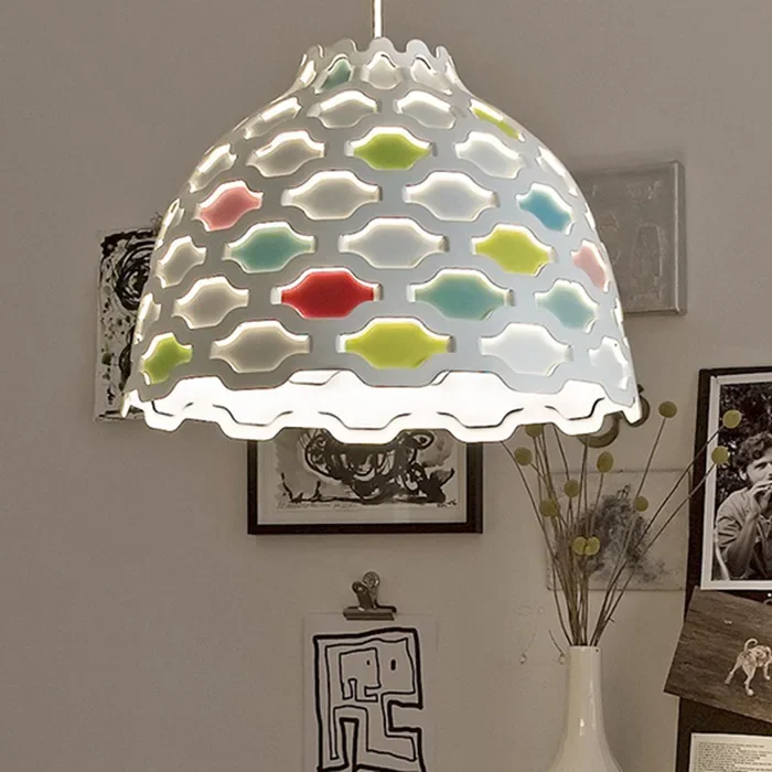 

Restaurant chandelier dining table lamp color Nordic modern minimalist living room aluminum aluminum lampshade color chandelier