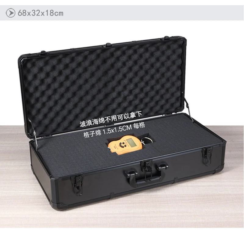 Imagem -03 - Anti-queda Matte Aluminum Protective Case para Equipamento de Fotografia Tamanho Grande Preto Sq043a