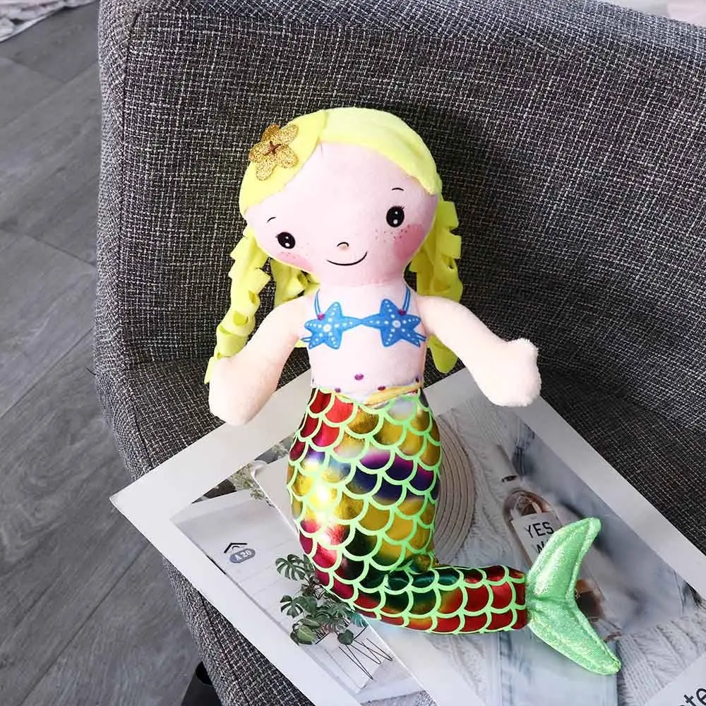 Girls Children  Pillow Stuffed  30cm Mini Stuffed  Mermaid  Princess Ragdoll Cartoon Animal