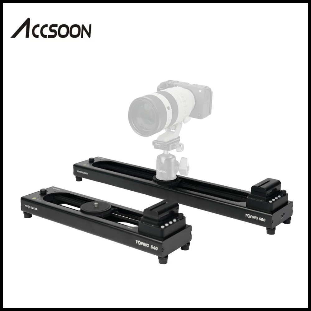 

Accsoon TOPRIG-S40 S60 Motorized Slide For SLR Camera Photography Video Camera Track and Television Gimbal Sliding Rail