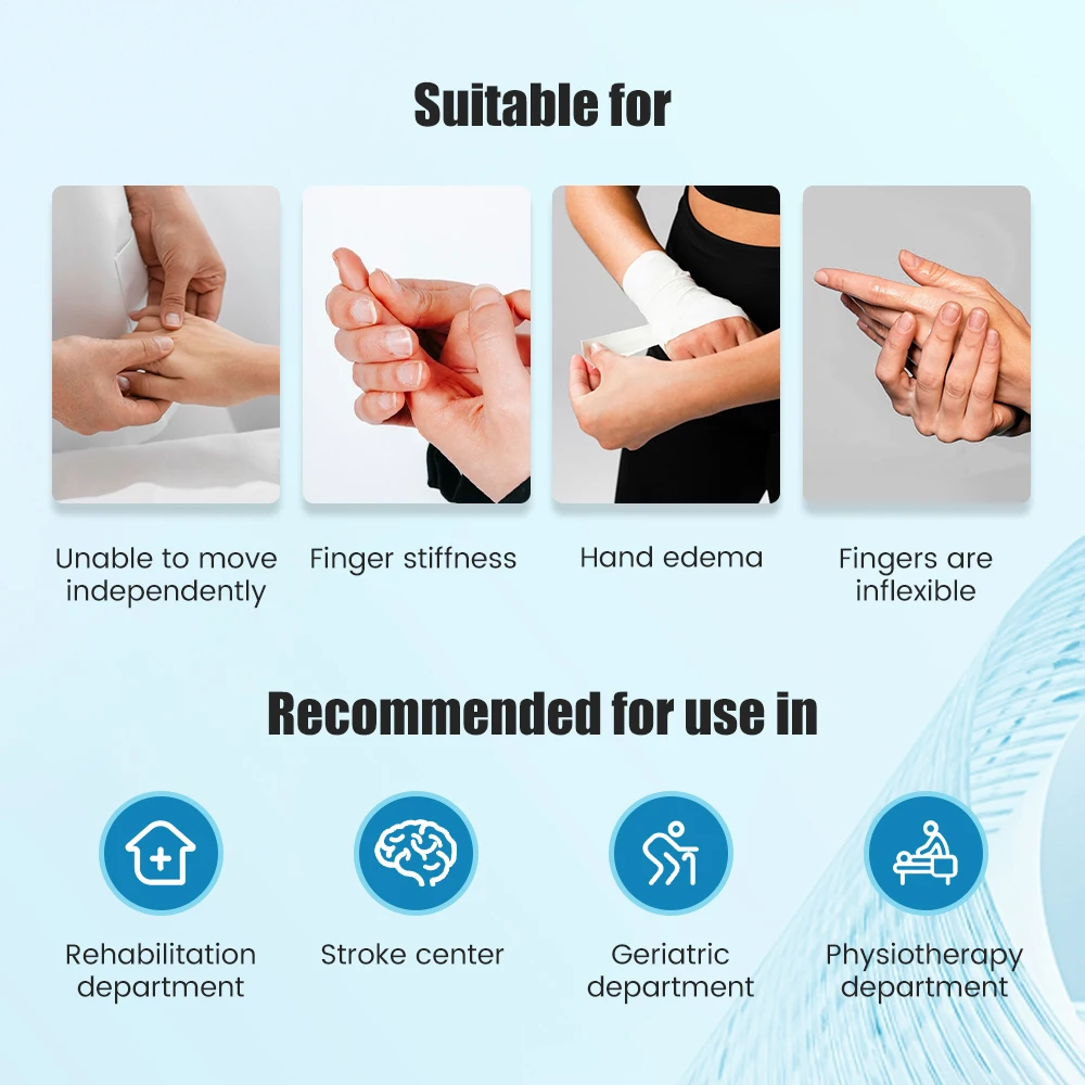 Guanto Riabilitativo Per Ictus Ed Emiplegia – Dita Separate, In Tela Impermeabile, Con Chiusura Regolabile (tipo A Fibbia O Velcro) - 5