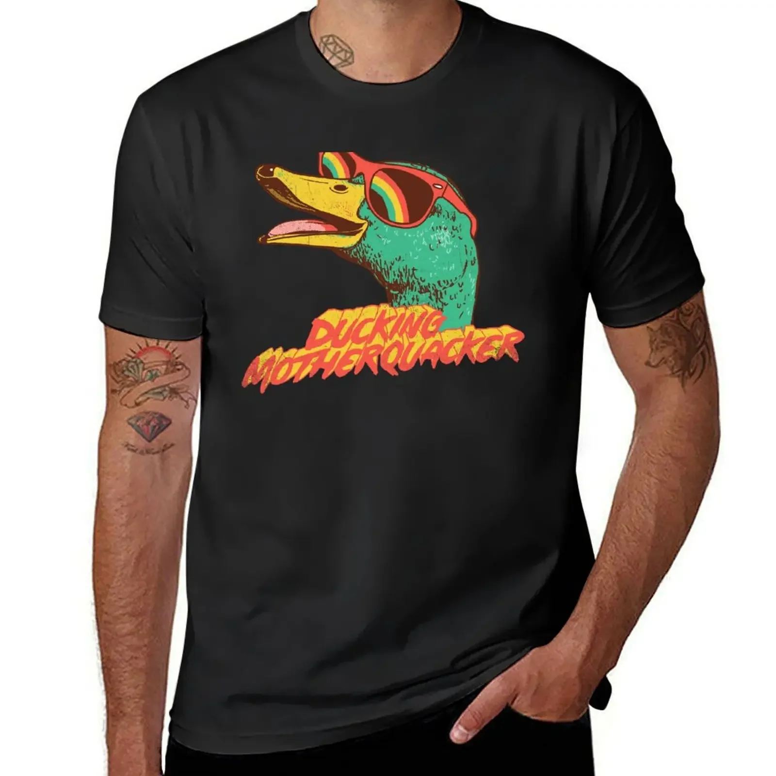 Ducking Motherquacker T-Shirt Blouse blacks plus sizes Men's t shirts