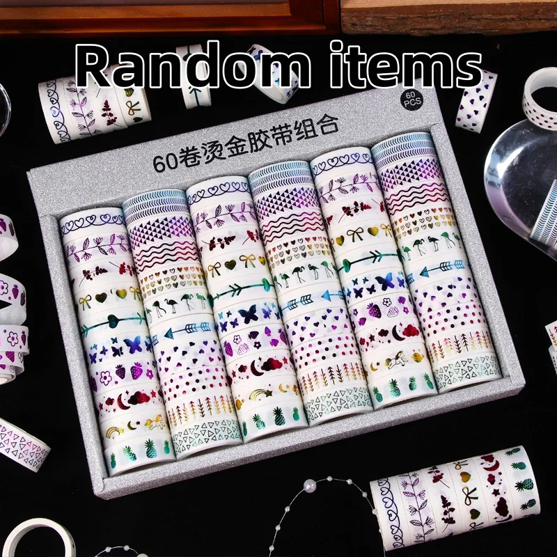 contain-random-items-gold-foil-washi-tape-set-60-rolls-boxed-rainbow-six-color-gold-decorative-tape-for-journal