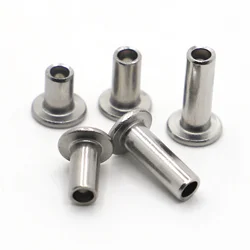 Semi-hollow Rivets 304 Stainless Steel Extension Big Flat Head Rivet GB875 4mm-40mm Rod Length M2 M2.5 M3 M4 M5