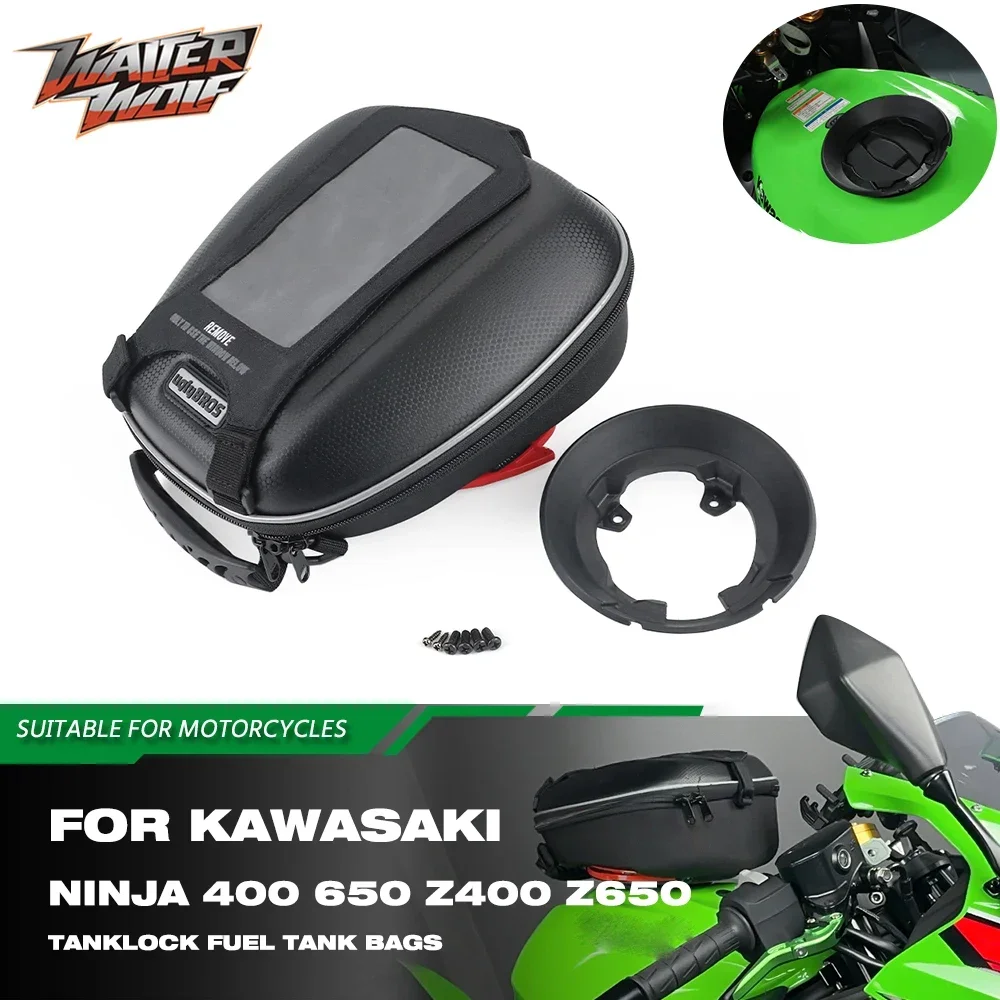 ZX-4R ZX-10R Z400 Z650 Fuel Tank Bag Tanklock Adapter Bracket For Kawasaki Ninja 400 650 H2 SX 1000 ZX 4R 4RR 10R ZX400 ZX1002