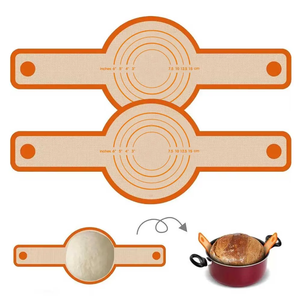

New European Double ear Bread Pad Silicone Pad Silicone Long Handle Pad Baking Pad Silicone not Touching Baking Pad Handle
