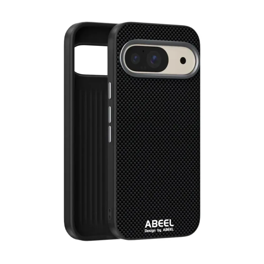 

Business Carbon Fiber Pattern Slim Magnetic Phone Shell For Google Pixel 10 A 9 Pro XL Metal Camera Anti-Drop Protect Back Cover