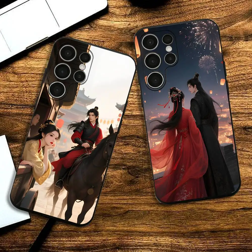 

Traditional Couple Phone Case For Samsung S24,25,23,22,21,20 Plus Ultra 5G Lite Shockproof Cover