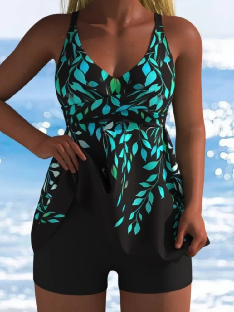 New High Waist Swimwears Tankini Set Sexy Swimsuit Women Summer Bathing Suit Bikini Set Long Sleeve Beach Swimming Suit Female view 2