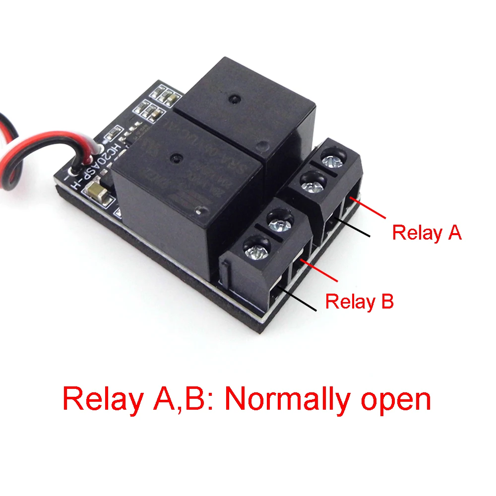 Interruttore di controllo del ricevitore PWM modello RC 5-10V relè 20A a a 2 vie per pompa dell\'acqua marina per barche RC RC telecamera FPV per