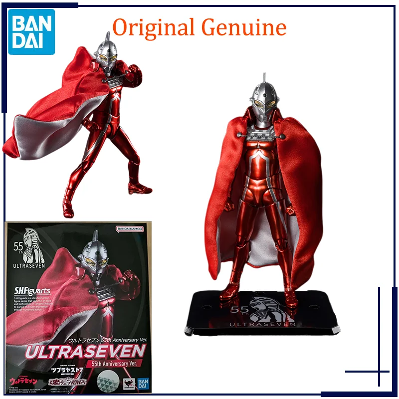 

Original Genuine S.H.Figuarts ULTRASEVEN 55th Anniversary Ver. Bandai Anime Model Toys Action Figure Gifts Collectible Ornaments