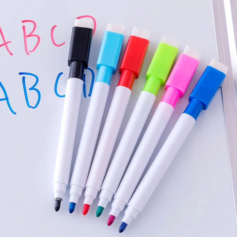 

8Colors Erasable Whiteboard Marker Pen Portable Multi-Functional Erasable Marker Pen For Kindergarten Children Kids Baby