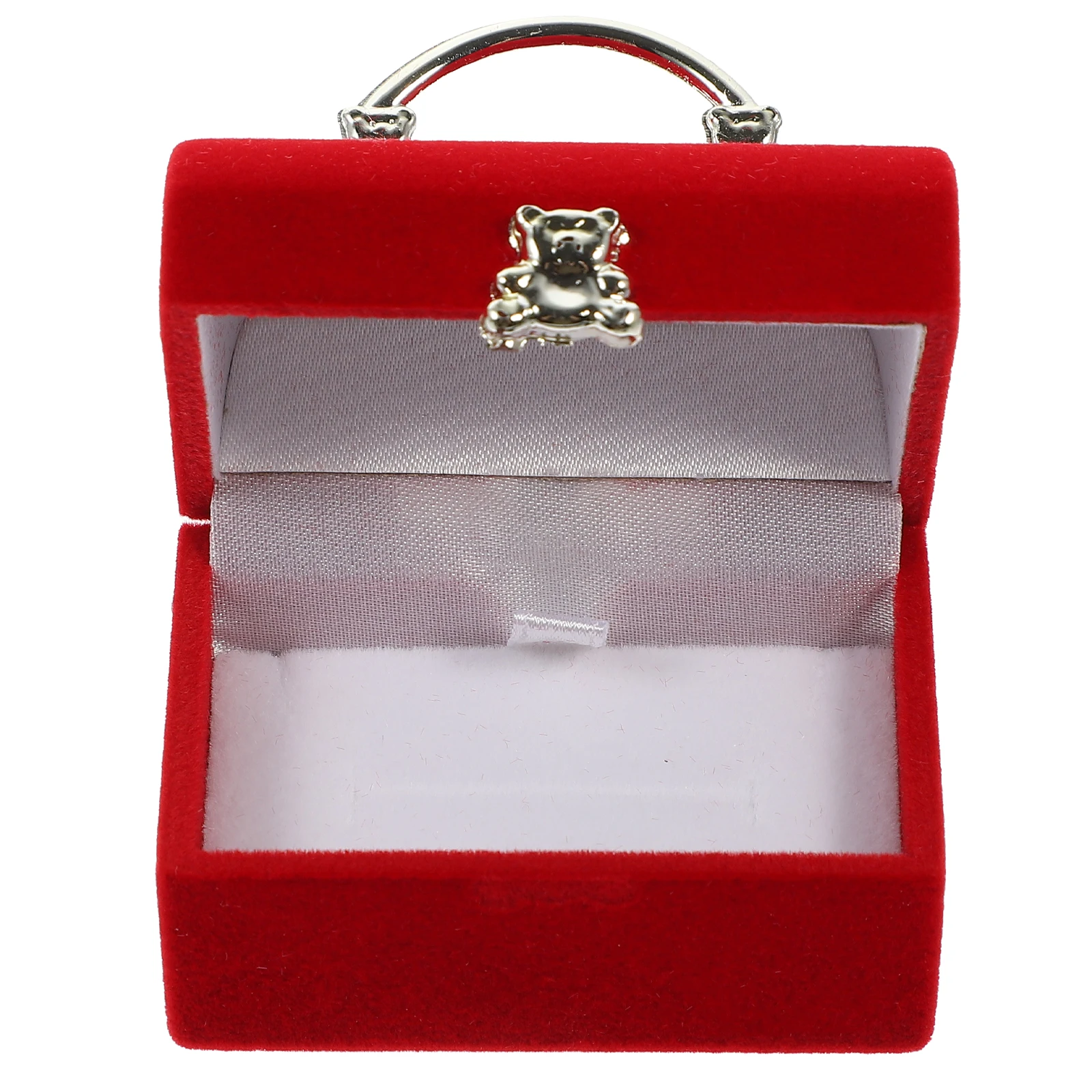 

Jewelry Box Small Flocking Ring Storage Case for Engagement Wedding Proposal Birthday Gift Packaging for Rings