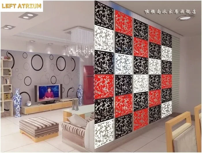 Room Divider Biombo Room Partition Wall Screen Room Dividers Partitions PVC Wall Stickers Cutout Home Screen Folding Screen