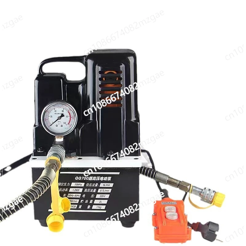 

QQ-700 Мини-гидравлический насос Портативный электрический гидравлический насос Сверхвысоковольтный электрический насос Одноконтурное электрическое масло
