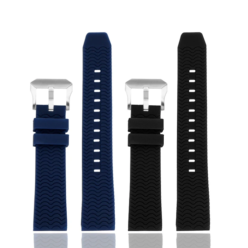 

22m Waterproof Sport Strap for Men for Citizen CC5006 CC5001-00W CC5006-06L CC5005-68Z/Seiko/Breitling silicone watchband Black