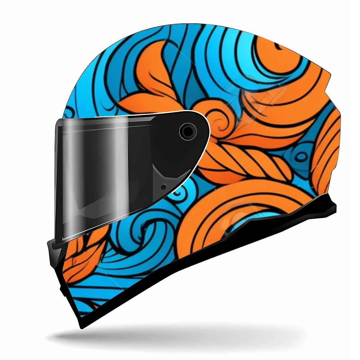 Abstrakcyjna naklejka na kask Paisley Batik Full Helmet Wrap Naklejka graficzna na kask motocyklowy Naklejka dekoracyjna na kask winylowy