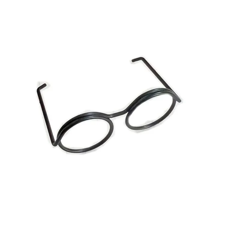 5PCS Mini Doll Glasses Retro Metal Round Frame Lensless Eyewear Fashion Sunglasses For Barbie dolls Accessorie