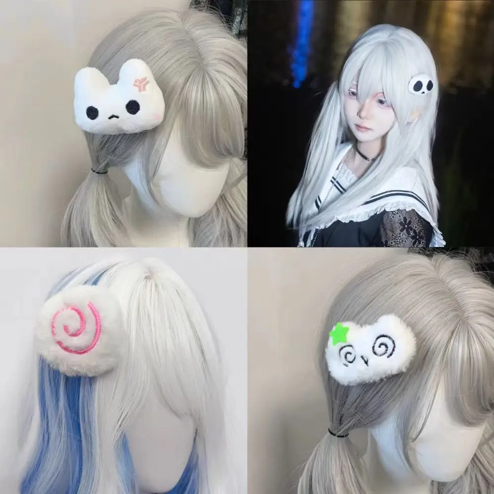

Gothic Y2K Girl Skull Hair Clips Fish Plate Angry Rabbit Sleepy Cat Cute Halloween Cosplay banger hairpin