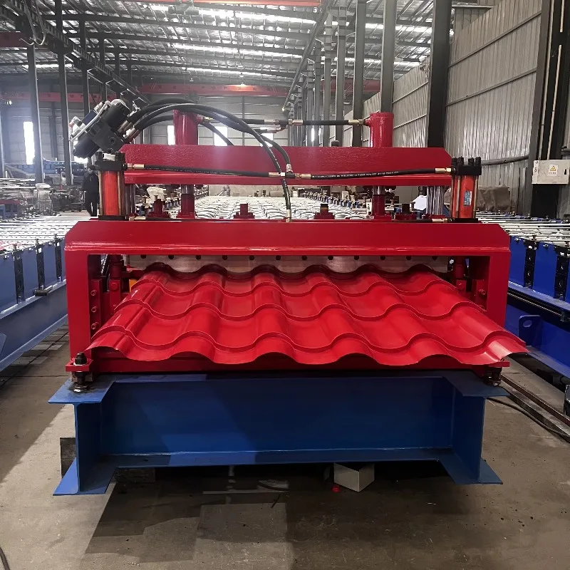 Double Layer Colored Steel Roof Sheet Roll Forming Machine with Motor & Pump Roll Forming Machine Hydraulic Cutting customized
