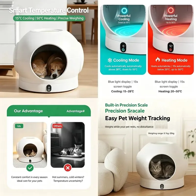 Wholesale Temperature Control Pet House Villa Cooling Heating Bed Constant Temperature Pad Ice Pad Universal All Seasons