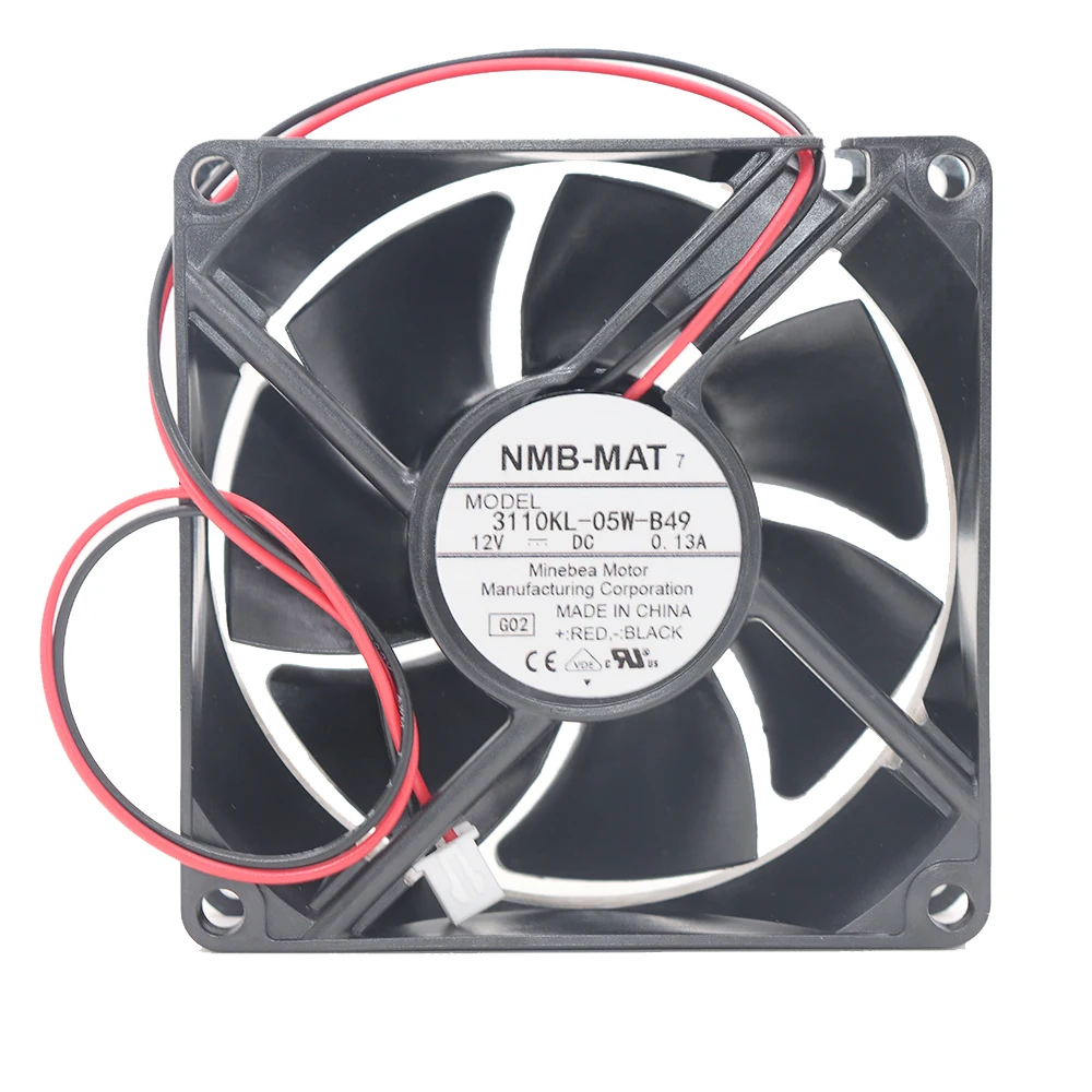 Original NMB 3110KL-05W-B49 8025 8cm 24V 0.13A Frequency Converter Heat Sink Fan for Electronic Components